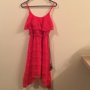 Bright orange summer dress