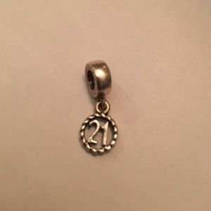 Authentic Pandora "21" charm