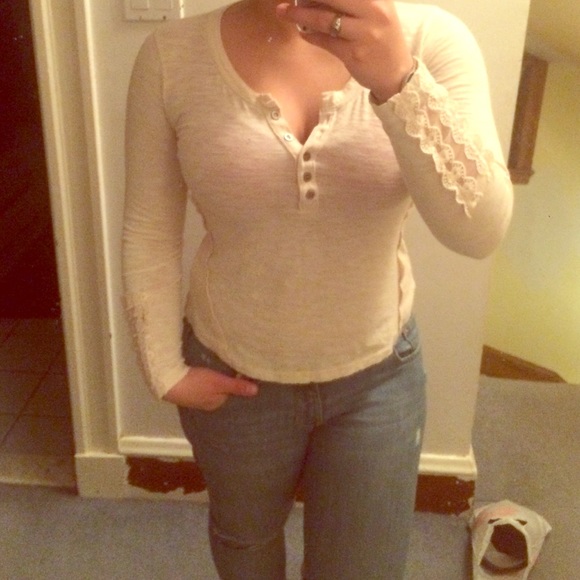Cream henley