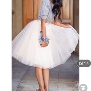 Blue tulle skirt