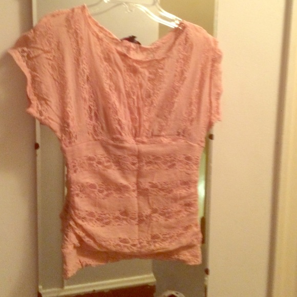Lace pink top