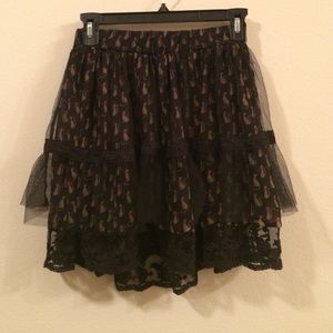 Cat print skirt
