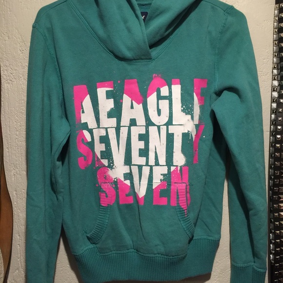 Green & pink American Eagle Hoodie