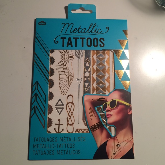 Metallic temporary tattoos