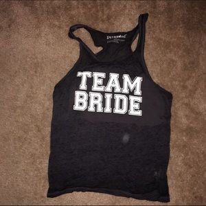 Team Bride tank top