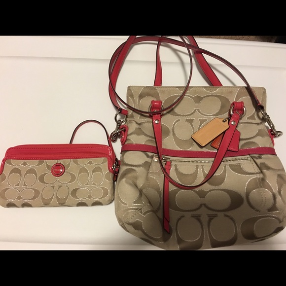 Coach crossbody bag & matching wallet / clutch