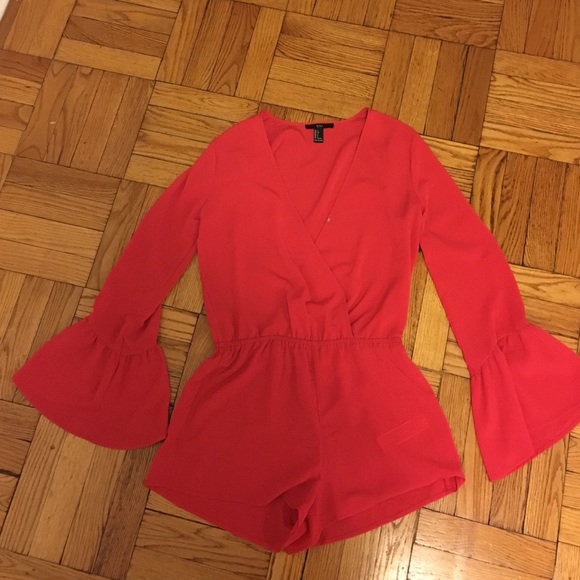 Red Forever21 Romper - Picture 1 of 3