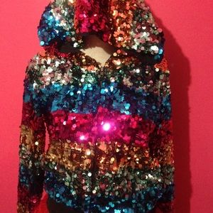 Sequined PINK! sweater!