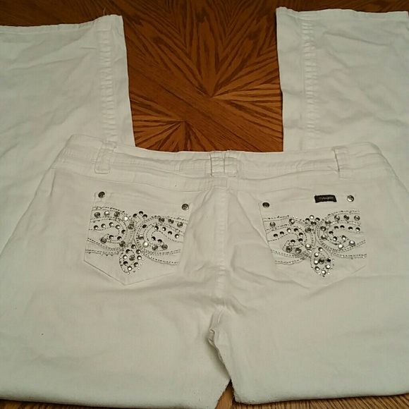 Women White Angel Jeans
