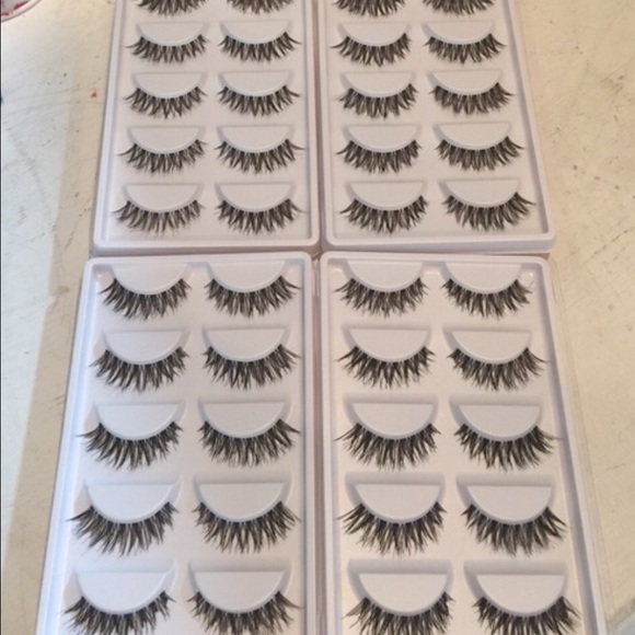 4 sets of 5 pairs lashes.20 pairs total 100% silk