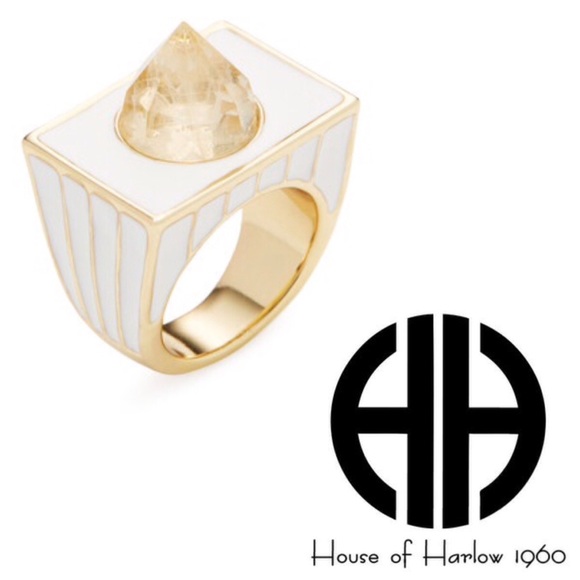 🎉HP🎉 House of Harlow Glacier Cocktail Ring 7 - Picture 1 of 4