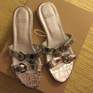 Silver Stuart Weitzman sandals