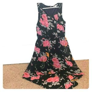 Floral High Low Dress