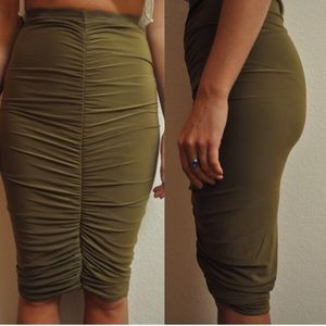 Missguided Skirts - Missguided Olive Skirt Missguided Skirts - Missguided Olive Skirt