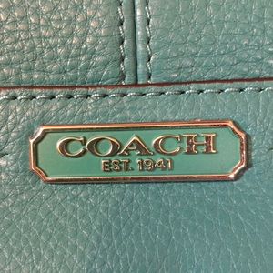 Turquoise Coach Tote