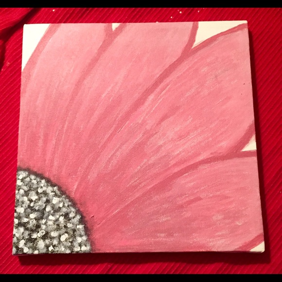 12x12 Pink Flower painting