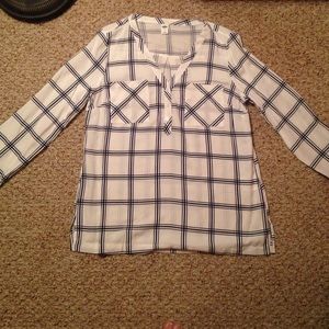 Plaid tunic shirt