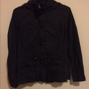 Navy blue windbreaker style jacket