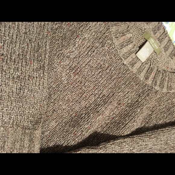 Wool 3/4 Sleeve Tan Sweater - Picture 2 of 2
