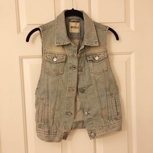 Brandy Melville Destroyed Denim Vest