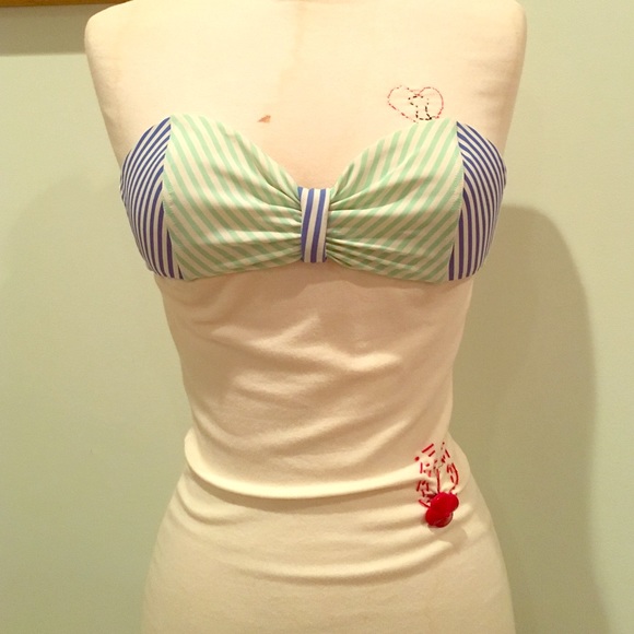 Victoria secret pinup bandeau striped bikini