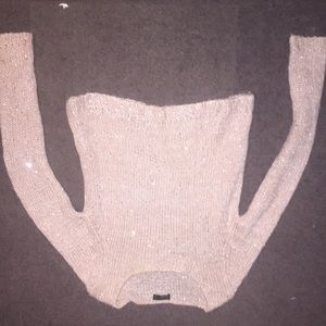 Pink sparkle sweater.