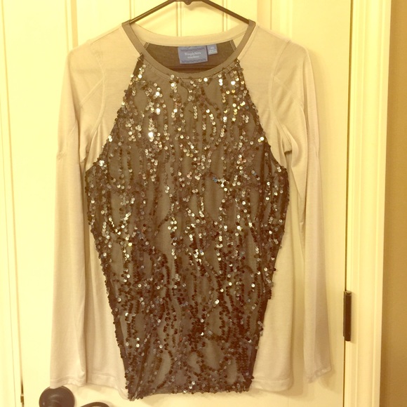 Vera Wang Sequin Top