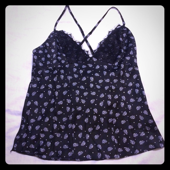 Guess silk cross back tank