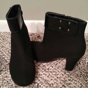 Aerosoles roleagain black fabric ankle boot