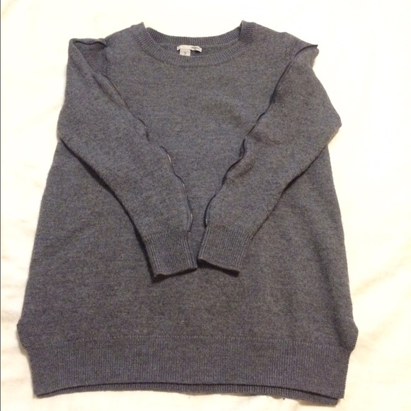 Halogen Zipper crop sleeve sweater