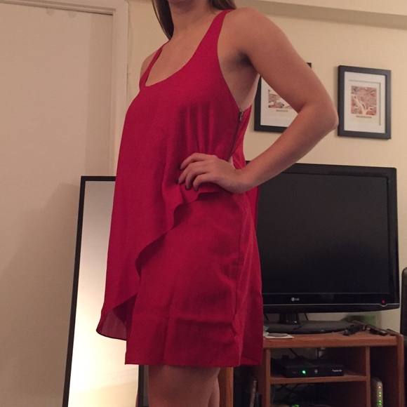 Red flowy/trapeze dress