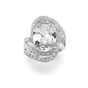 Vintage Glamour Art Deco Cocktail Ring