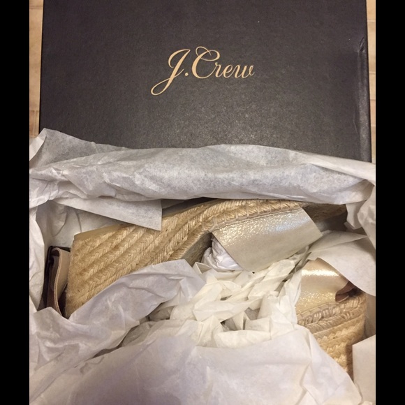 NIB J.Crew Suede Espadrilles Wedges 10 - Picture 4 of 4