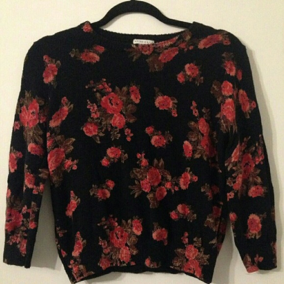 Women's Floral Knit Sweater