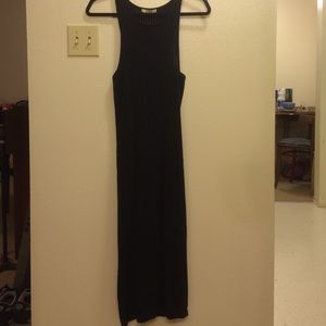 Black mesh maxi dress and slip Black mesh maxi dress and slip