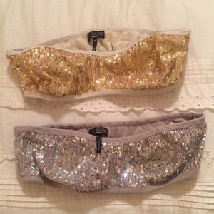 Gold and silver sparkly bandeau