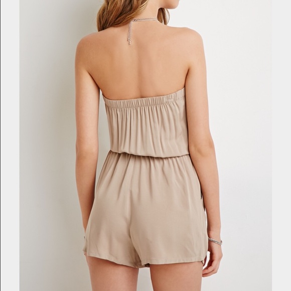 Nude strapless romper - Picture 2 of 2