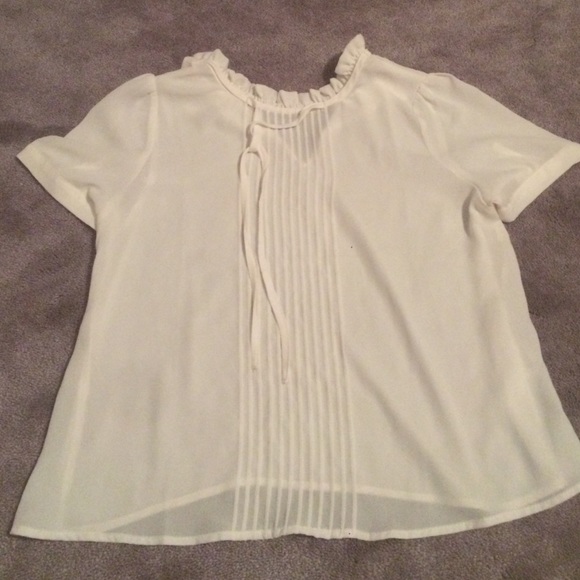 White chiffon top