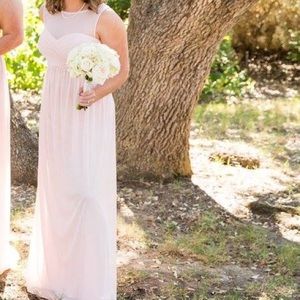 David's Bridal Blush Bridesmaid dress