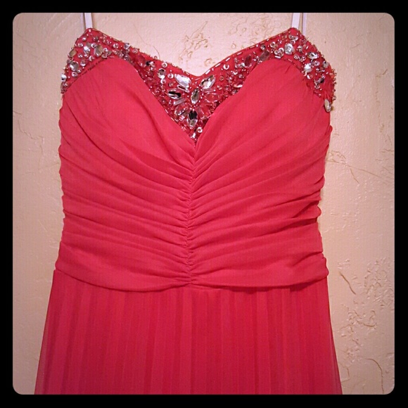 Beaded strapless prom/evening dress