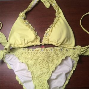 Yellow Victoria Secret swimsuit