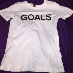 💥‼NWOT Forever 21 "GOALS" Graphic Tee