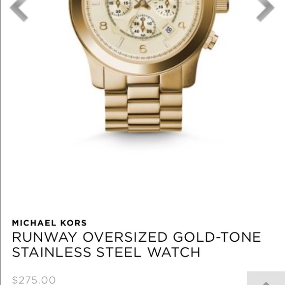 Michael Kors Gold Oversized Runway Watch - Picture 3 of 4