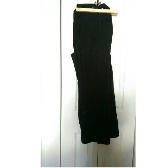 Black Maternity Cargo Pants