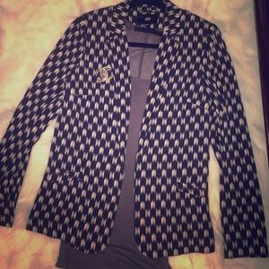 H&M Printed Blazer sz US 4