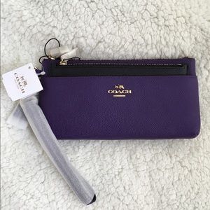 Coach Leather Wristlet