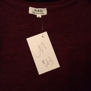 Burgundy Piko Sweater!