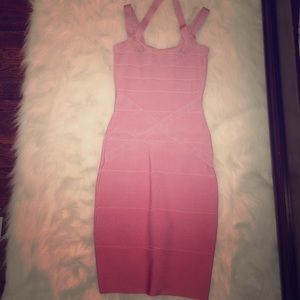 Pink ombre bandage dress sz XS