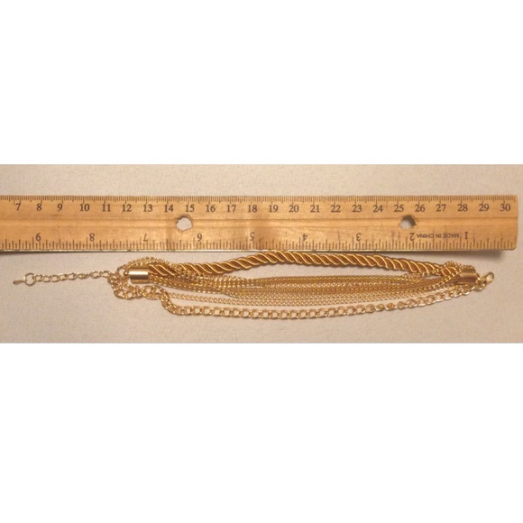 🚫BUNDLED🚫Gold Chain Braided Rope Bracelet - Picture 3 of 4