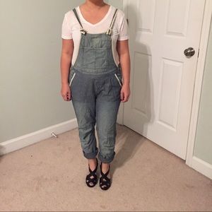 Free People denim overalls